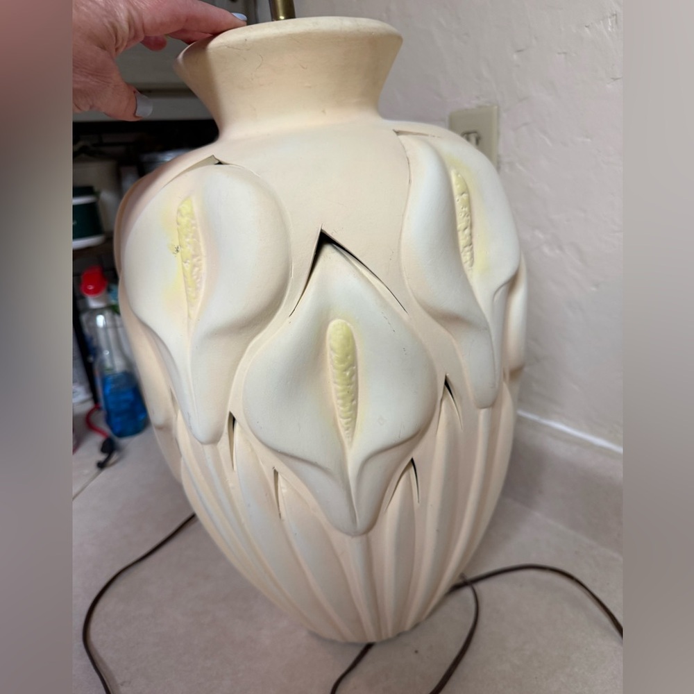 Harris art deco calls Lilly 1988 table lamp large ceramic works - Picture 4 of 8